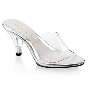 Pleaser Belle 301, Clear Slide, Size 8